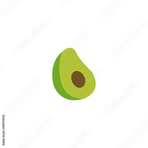Avocado fruit logo template. Avocado vector design. Health food logotype