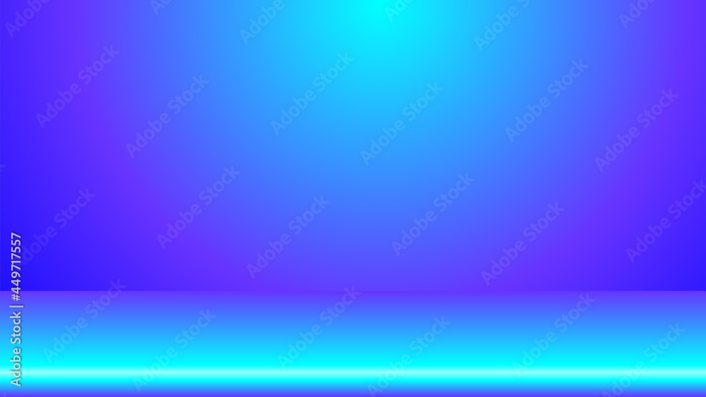 Fototapeta premium Blue studio room backdrop background soft light. Mock up template product display.