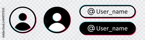 Avatar, Profilbild, Farbige, Username, at Buttons