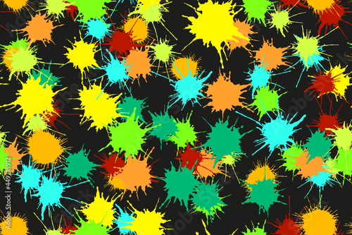 Green Orange Color Blot Seamless Background