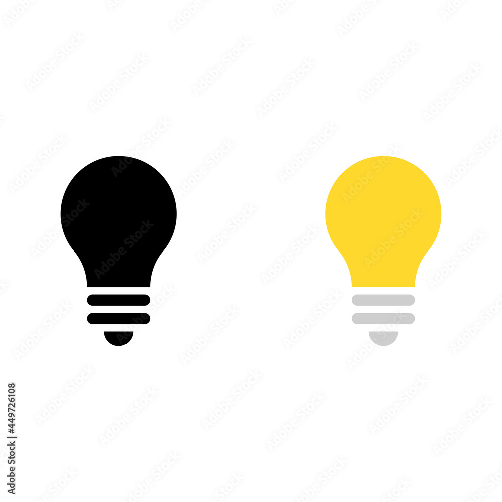 Bulb icon on white background. Vector illustration Bulb icon on white background. Vector illustration