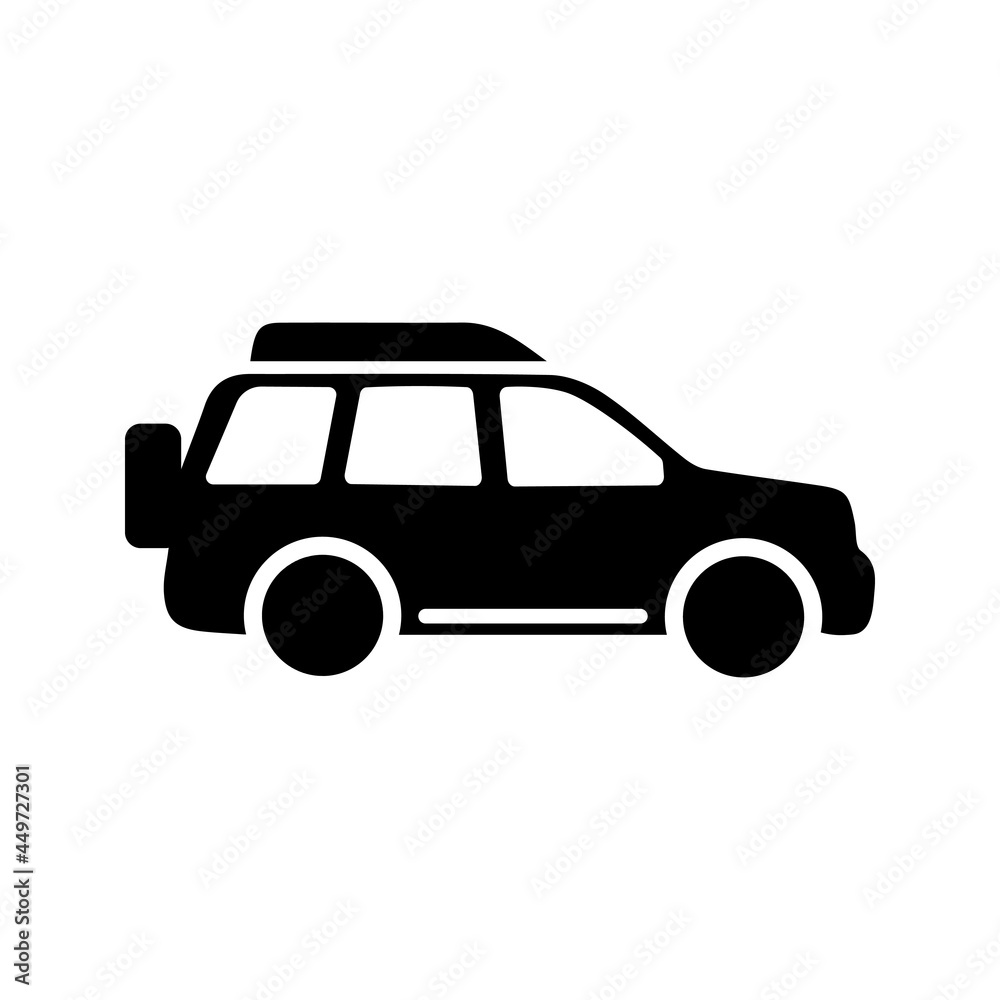 Car icon in flat style Simple traffic icon