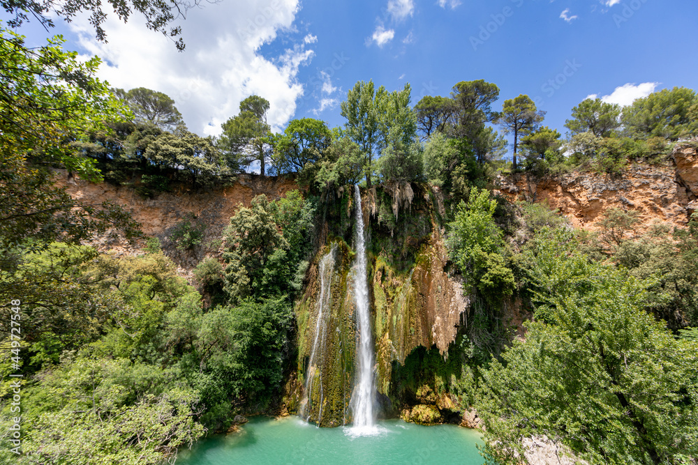 Waterfall of Sillans-la-Cascade, Provence, south of France - obrazy, fototapety, plakaty 