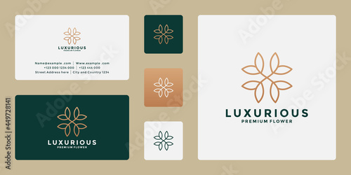 minimalist flower, lotus logo design for your fashion, spa, resort
