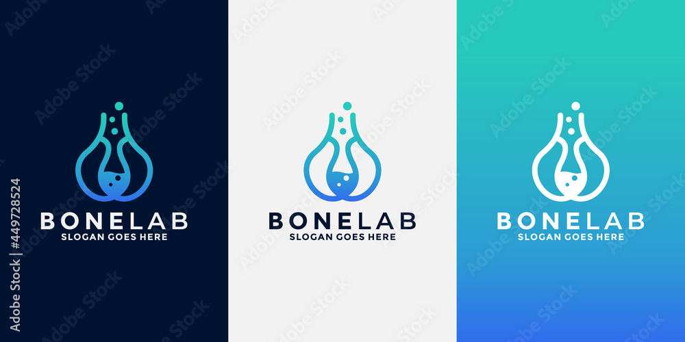 bone lab logo design for your business health, medical