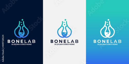 bone lab logo design for your business health, medical