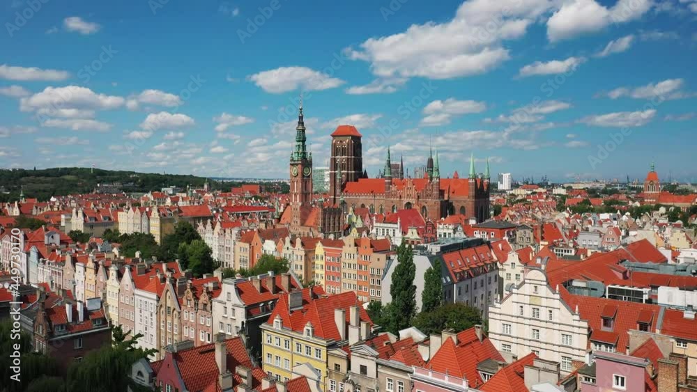 Beautiful architecture of the main city of Gdansk at summer. Poland Beautiful architecture of the main city of Gdansk at summer. Poland