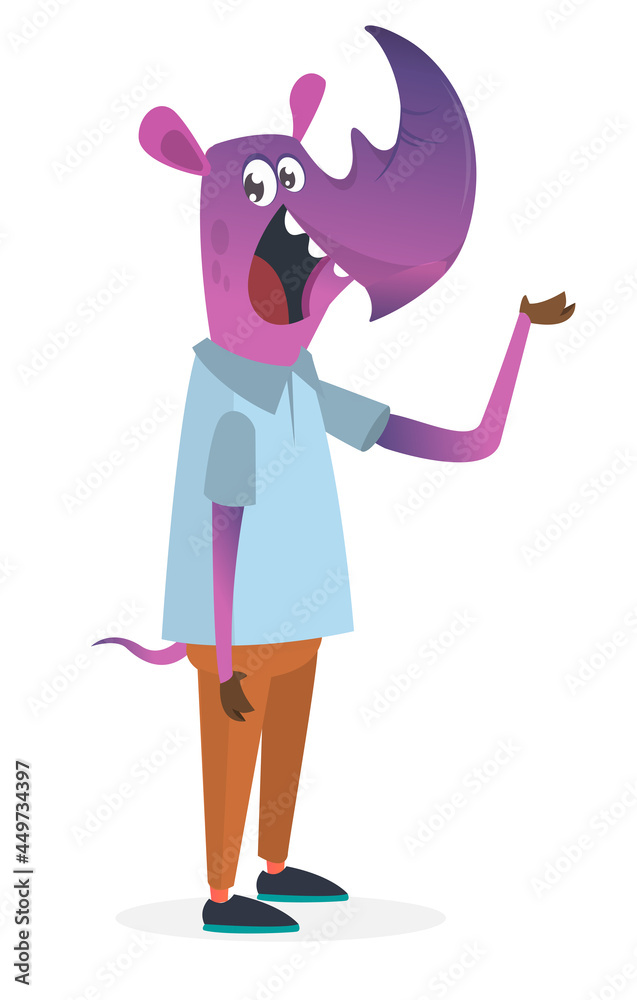 Cartoon funny and happy giraffe wearing modern style clothes Cartoon funny and happy giraffe wearing modern style clothes