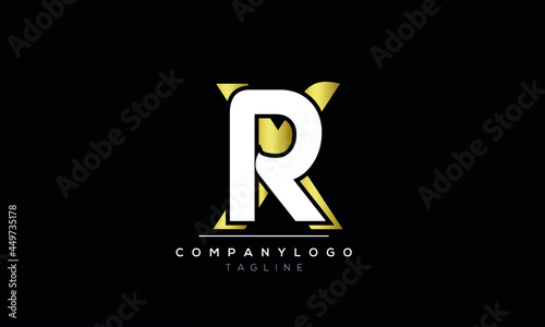 Abstract Letter Initial RX XR Vector Logo Design Template