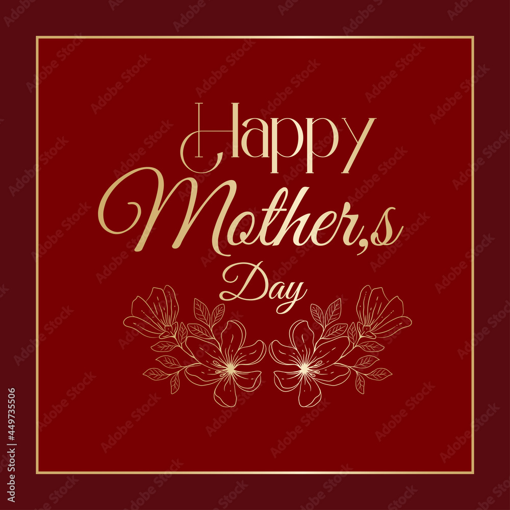 Happy mothers day natural flower vector