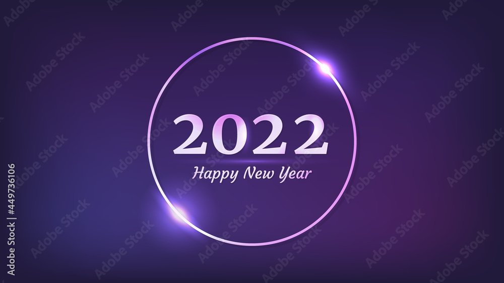 2022 Happy New Year neon background 2022 Happy New Year neon background