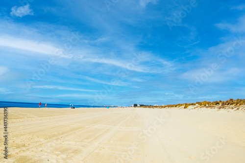 Casita Azul beach in Isla Cristina, Huelva, Andalusia, Spain