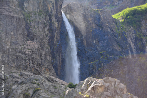 waterfall on the Cerro Tronador near Bariloche, typical route of Argentine Patagonia