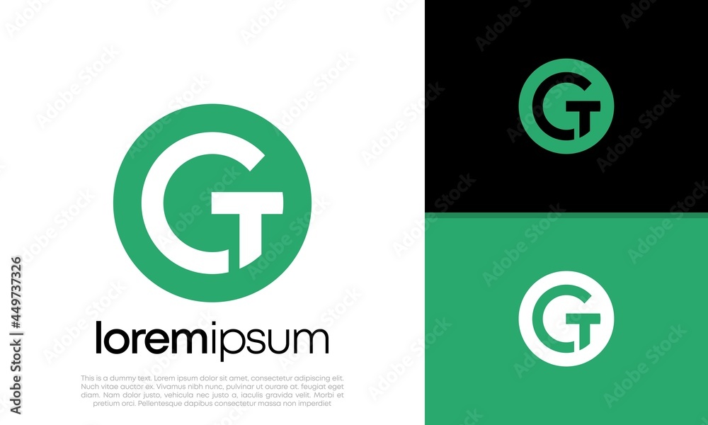 Initials GT logo design. Initial Letter Logo. Innovative high tech logo template. Initials GT logo design. Initial Letter Logo. Innovative high tech logo template.