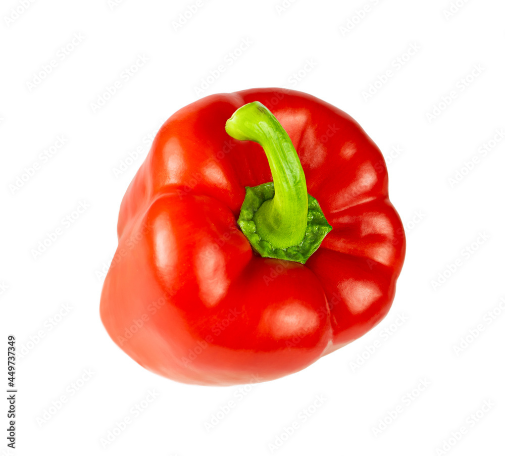 Bulgarian red pepper close up isolated on white background. Bulgarian red pepper close up isolated on white background.