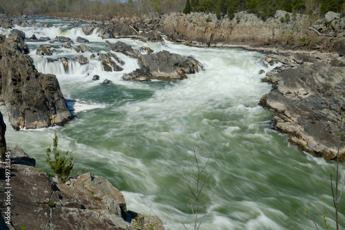 Whitewater Rapids and rocks of the Great Falls of the Potomac