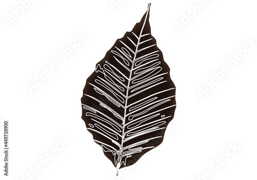 Icono negro de hoja en fondo blanco.
