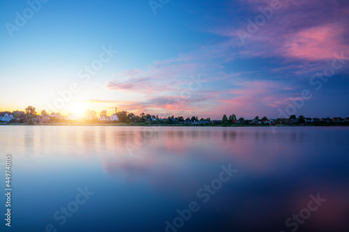 Sunset over lake © Karim