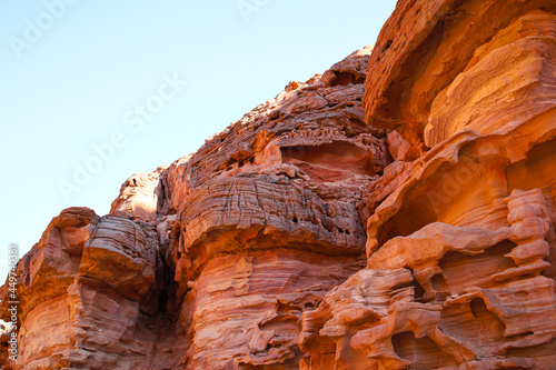 massive rocks of the red canyon in the desert
