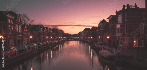 Sunset Leiden Netherlands