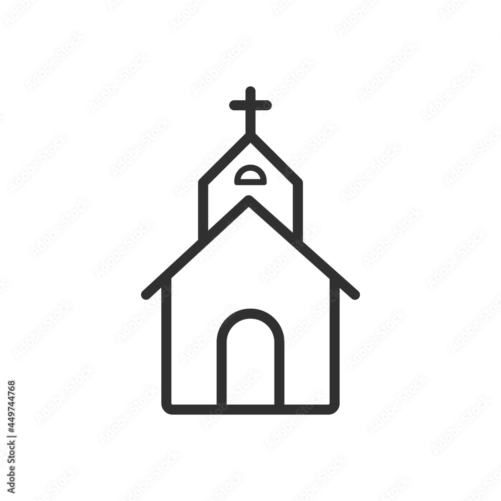 Church icon.Vector illustration isolated on white background. Church icon.Vector illustration isolated on white background.