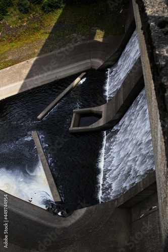 close up of a water dam 