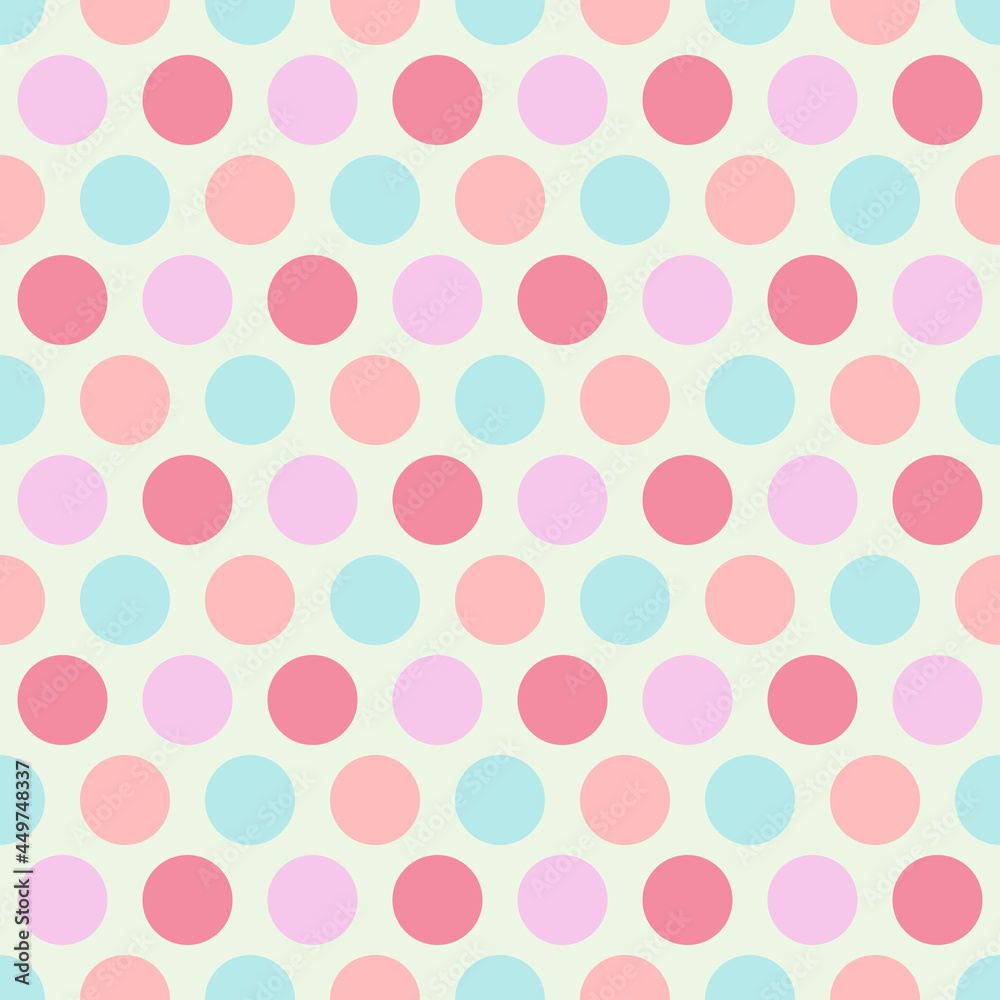 pastel circle and round seamless design for pattern and background