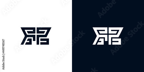 Minimal creative initial letters FP logo.