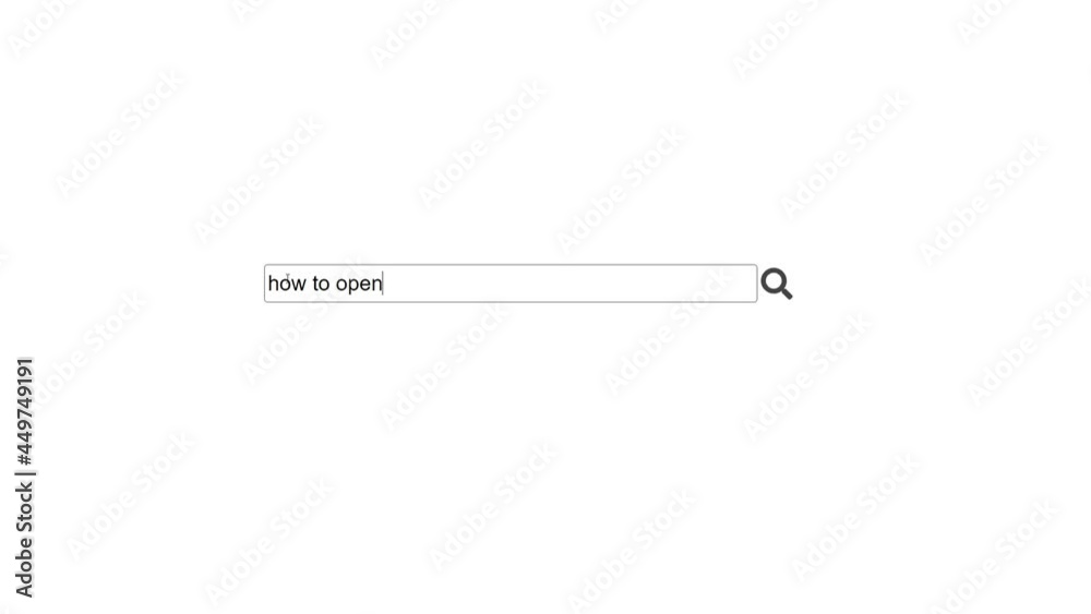 Search bar on a computer monitor with the question How to open a can. Searching for information on the Internet, close up. Search bar on a computer monitor with the question How to open a can. Searching for information on the Internet, close up.