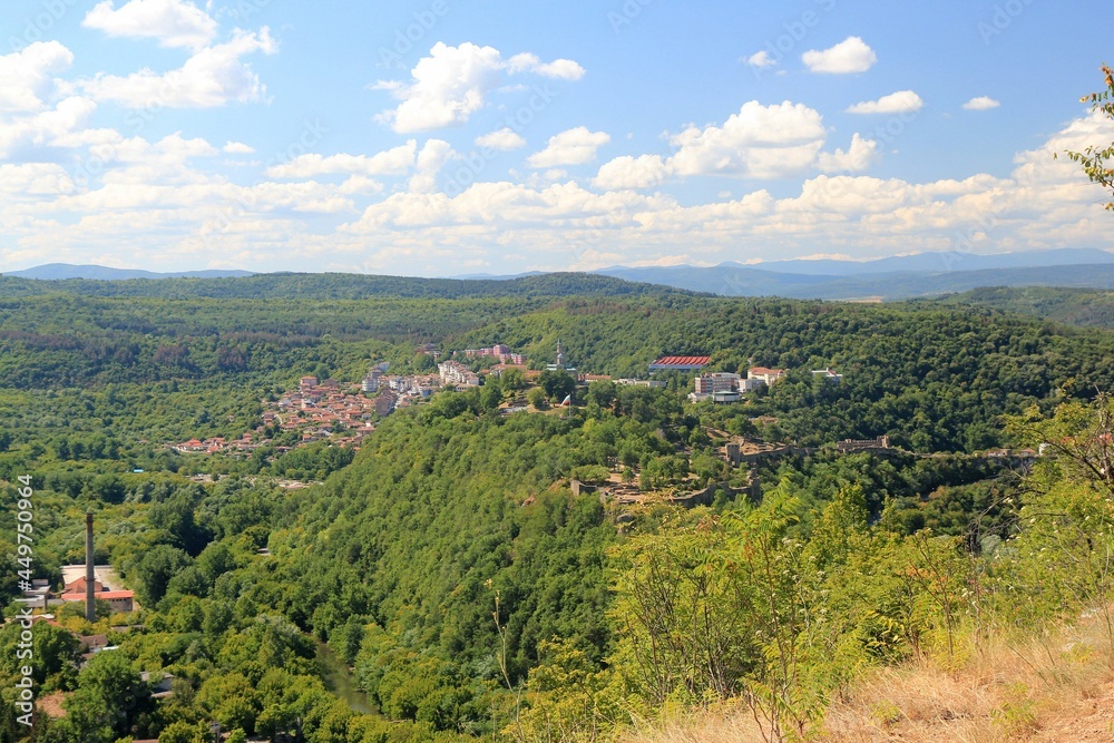 View of Veliko Tarnovo from a height. Bulgaria.