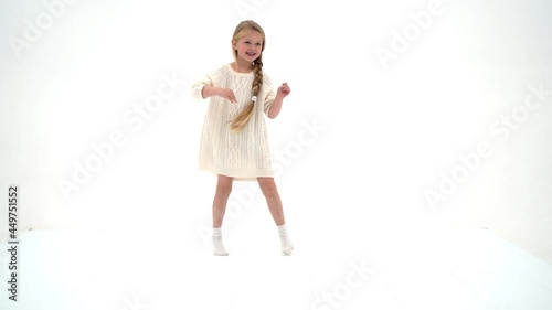 Full length lovely little girl