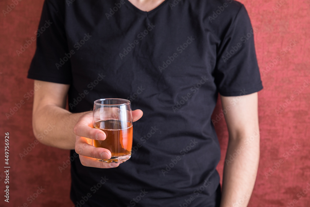 Man with glass of whiskey Man with glass of whiskey