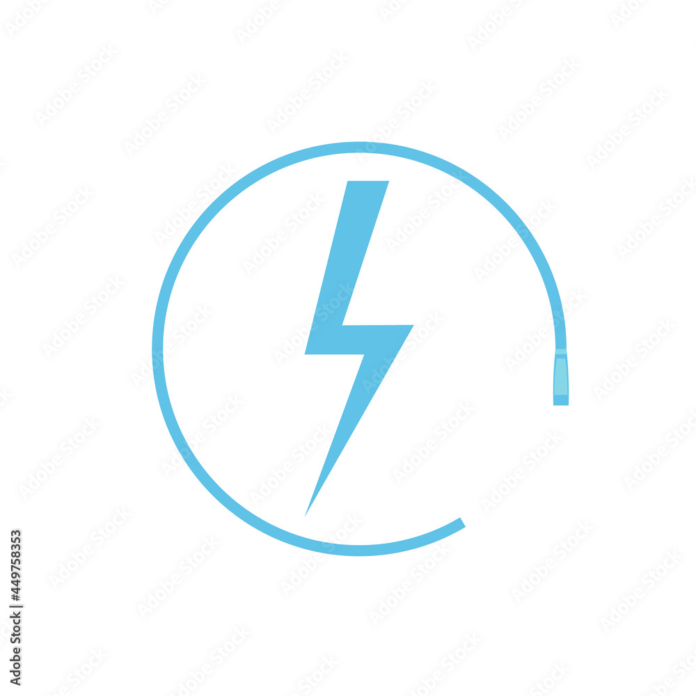 Electric car charging icon, graphic design template, lightning bolt. Parking with electric charge sign, vector illustration. Electric car charging icon, graphic design template, lightning bolt. Parking with electric charge sign, vector illustration.