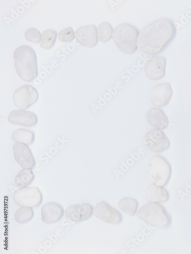 White stones frame
