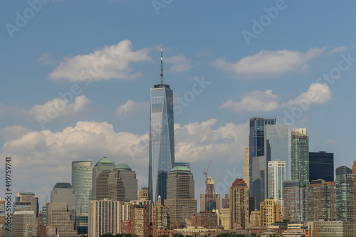 Famous Lower Manhattan skyscrapers view in the daytime New York City  United States