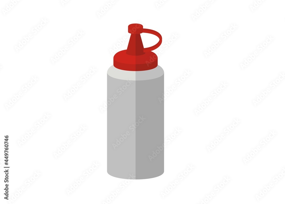 Sauce bottle simple flat illustration Sauce bottle simple flat illustration