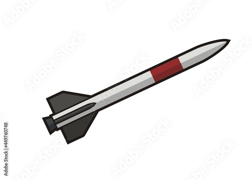 Rocket simple flat illustration