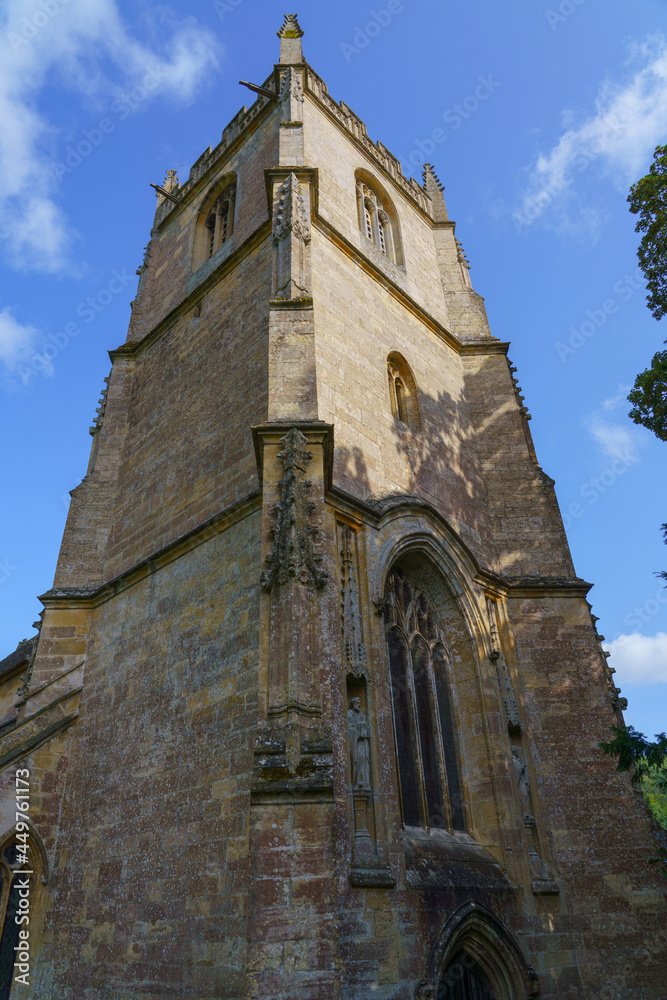 a beautiful hand built 13th Century stone church in the Wiltshire UK Cotswold village of Castle Combe