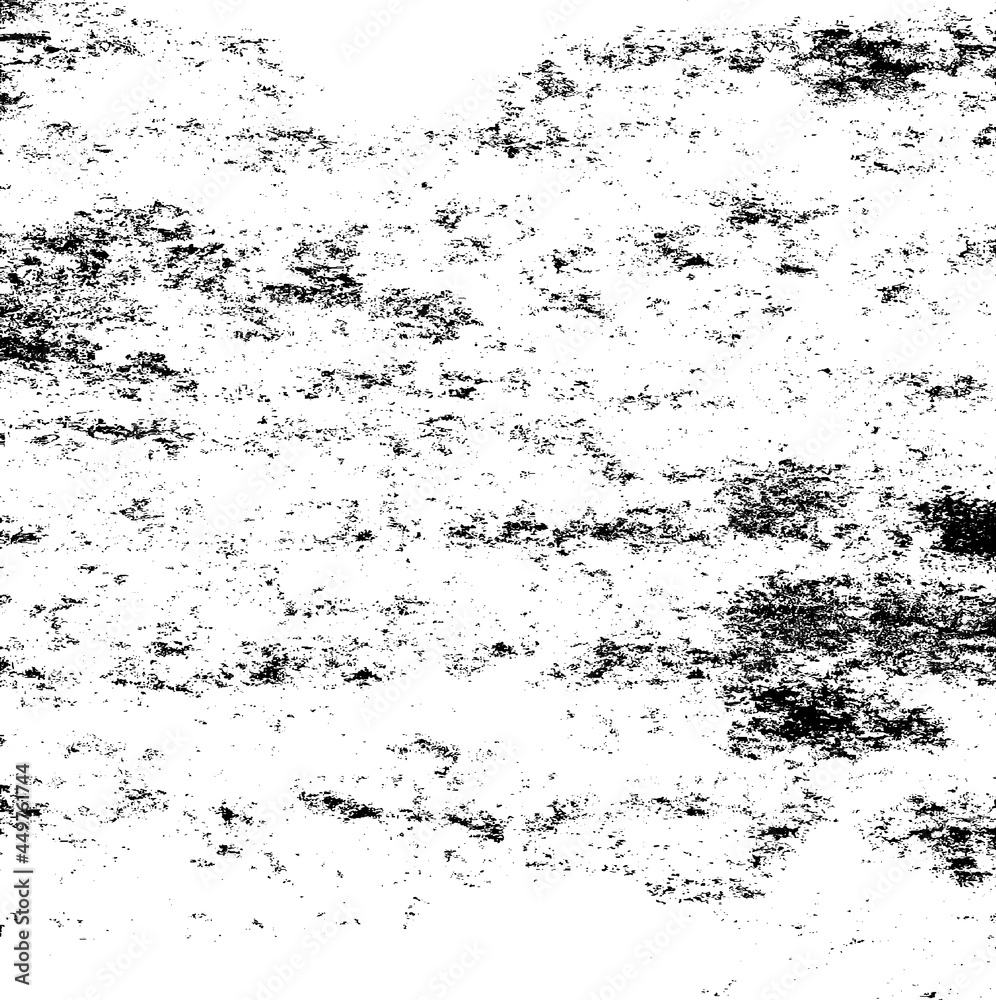 Uneven black and white texture vector. Distressed overlay texture. Grunge background. Abstract textured effect. Vector Illustration. Black isolated on white background. EPS10.