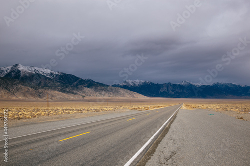 Empty and Quiet Southwest Highway on a Cross Country Road Trip