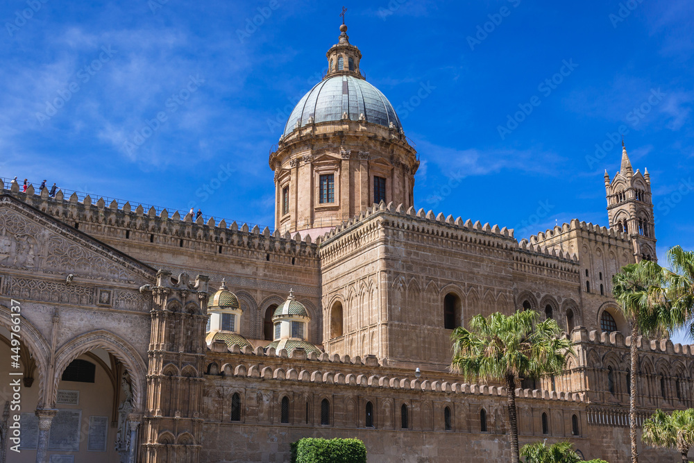 Assumption of Virgin Mary Cathedral in Palermo, capital of Sicily Island, Italy