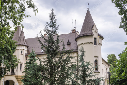 Exterior of Karolyi castle in Carei town, Romania