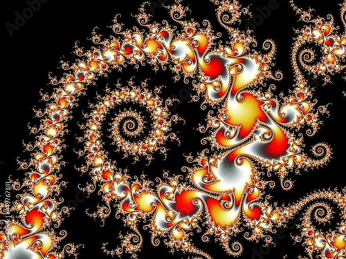 Beautiful zoom into the infinite mandelbrot set fractal - mathematical art photo