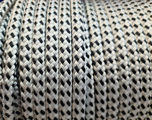 Obraz na płótnie Selective focus close up rope background. Low light rope texture.