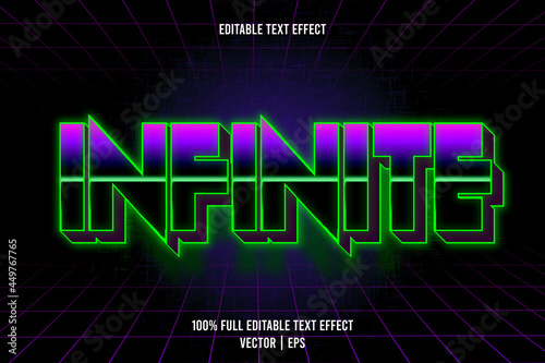 Infinite editable text effect 3 dimension emboss modern style