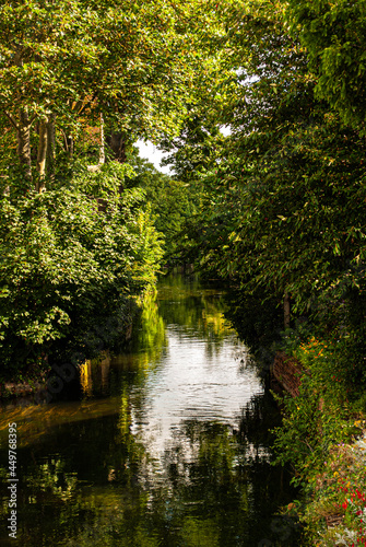 Landscape View overlooking the River Stour, Canterbury, England 