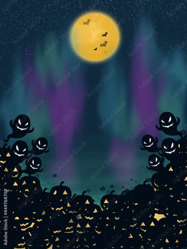 Creepy night helloween illustration wallpaper Creepy night helloween illustration wallpaper
