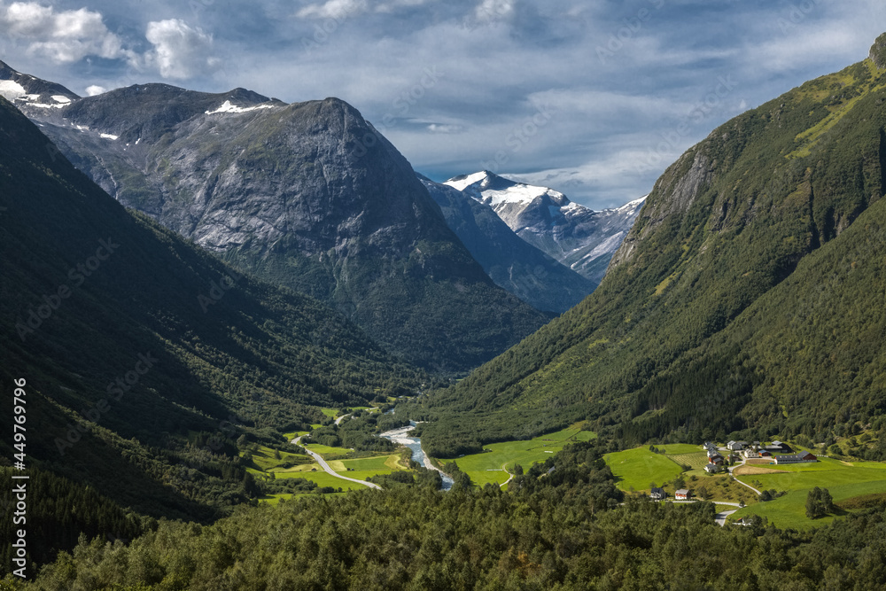 A valley in the mountains of Norway.