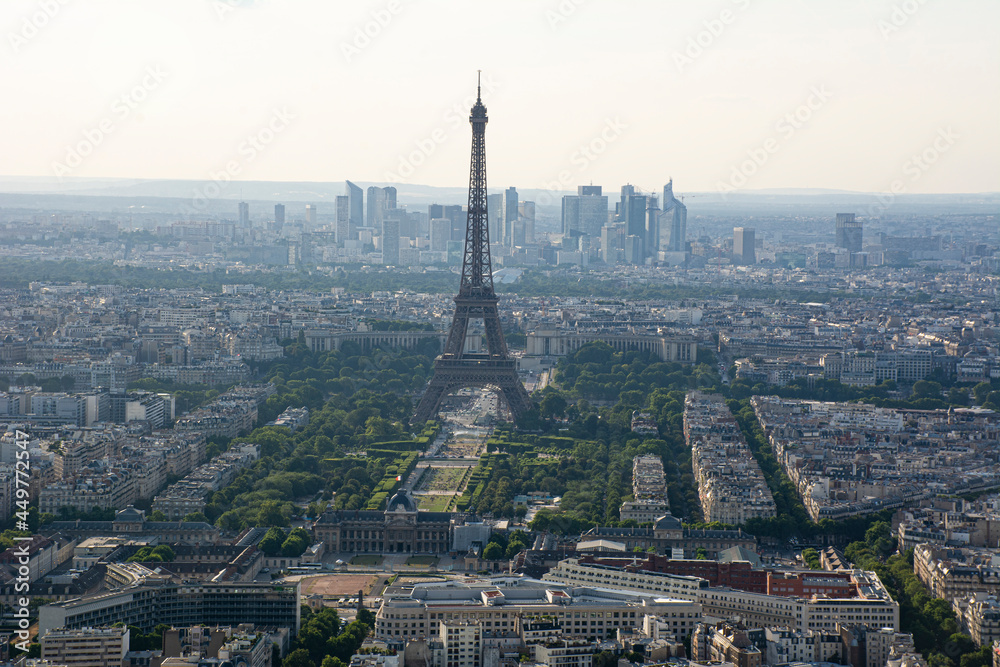 Paris Panorama View Featuring Eiffel Tower