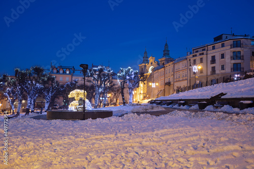 Poland, Subcarpathia, Przemysl, Old town in winter